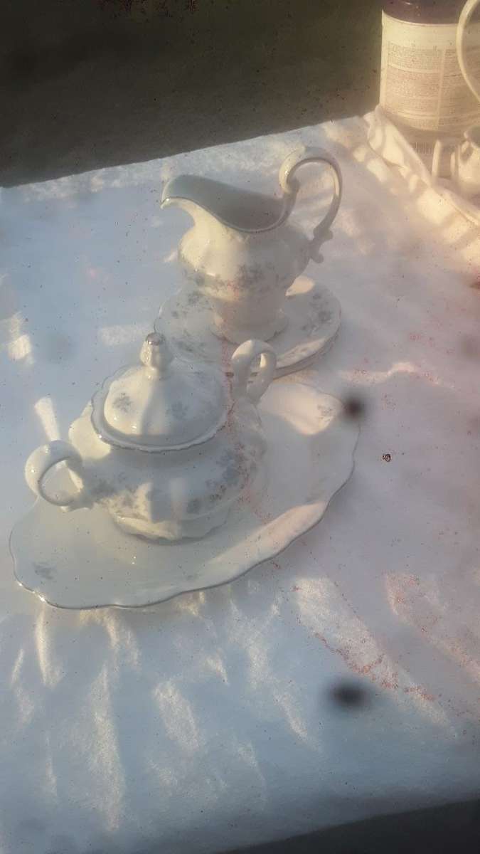 antique teapot and cup set