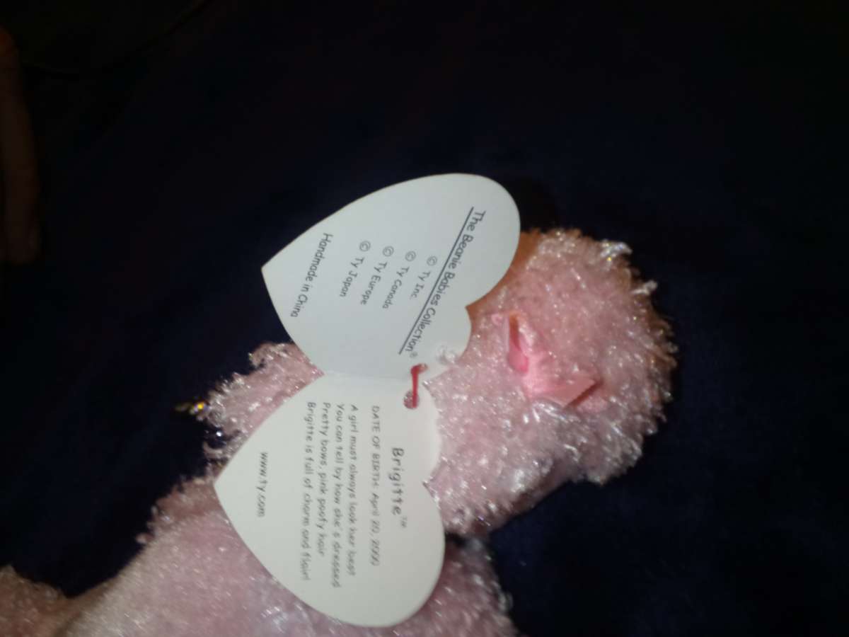2001 Ty beanie babies Brigitte mint selling collection off