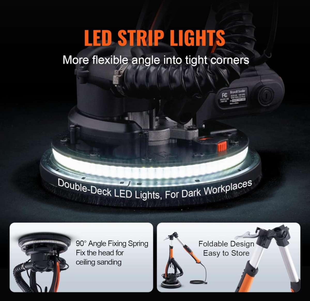 Drywall Sander 900W Electric Sander with 12 Sanding Discs Va