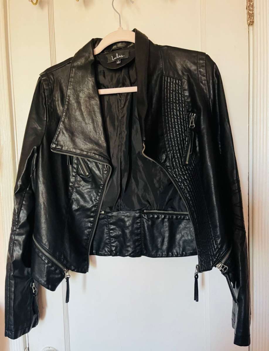 black womens motorcycle jacket