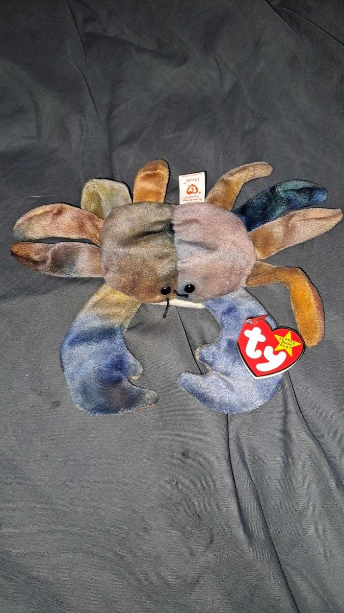 Ty Beanie Baby Claud The Crab RARE