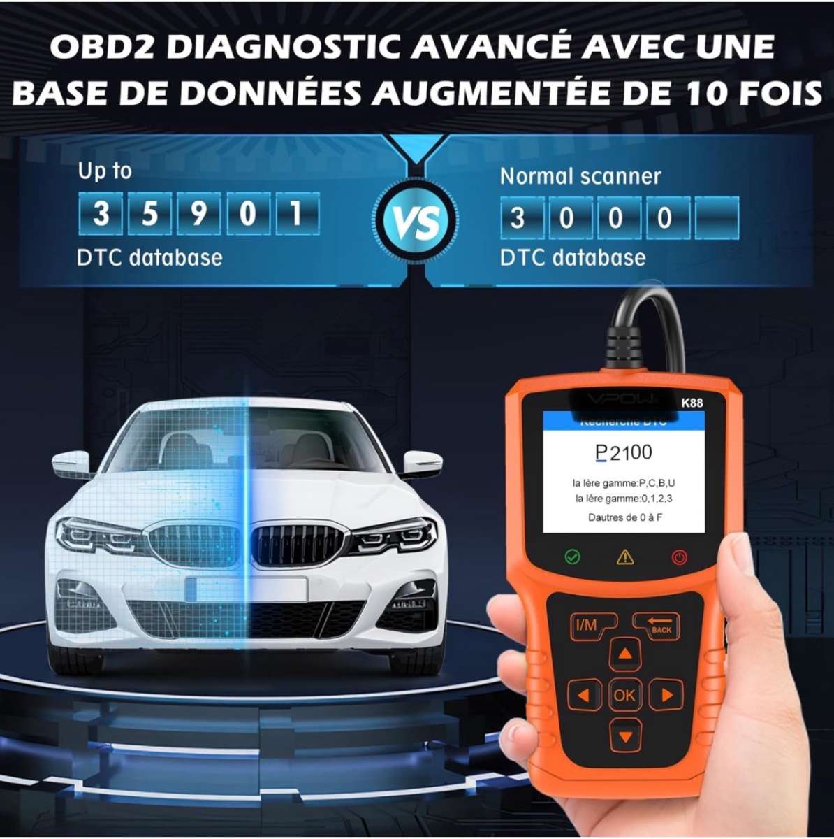 OBD2 Scanner Code Reader Tool OBD Car Diagnostic Scan Tool