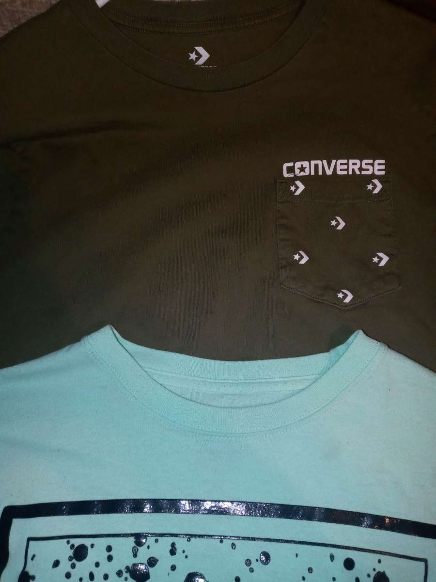 two Tshirts Converse and sole addiction
