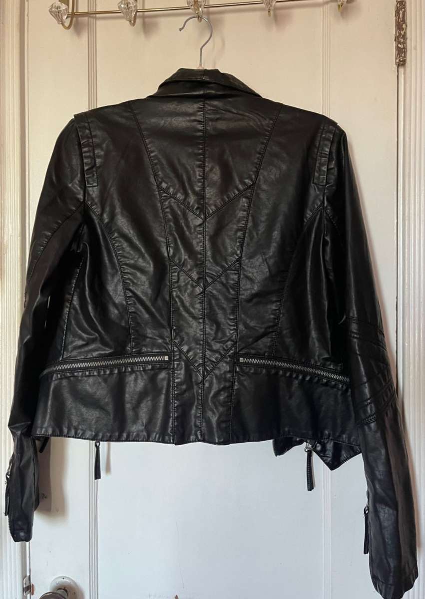 black womens motorcycle jacket