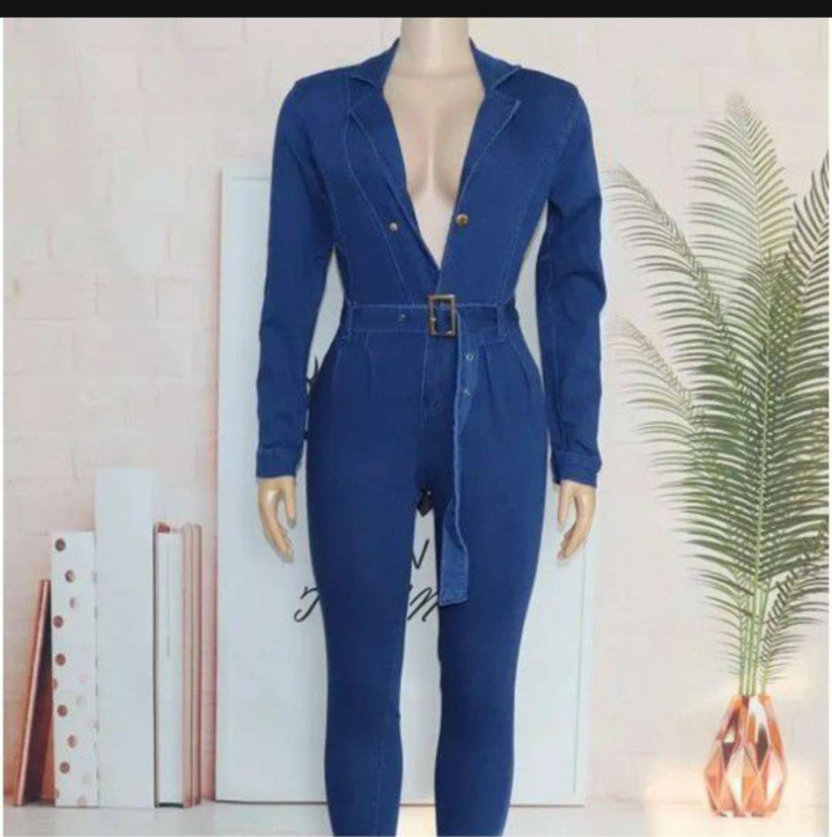 Womens cowboy denim jumpsuit