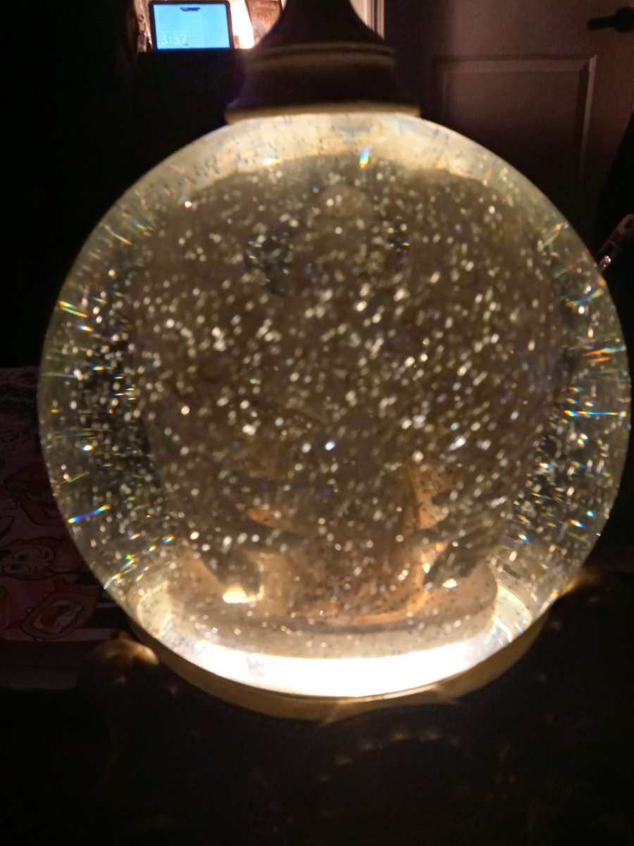 physical LED Angel glitter globe