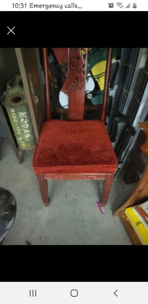 vintage red chair