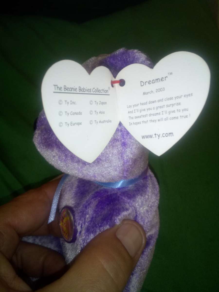 2002 Ty beanie babies Dreamer mint selling collection off