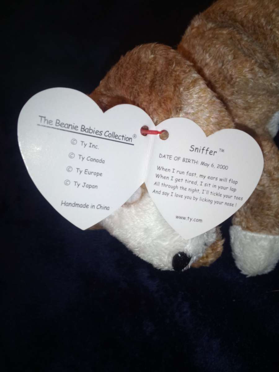 2000 Ty beanie babies sniffer mint selling collection off