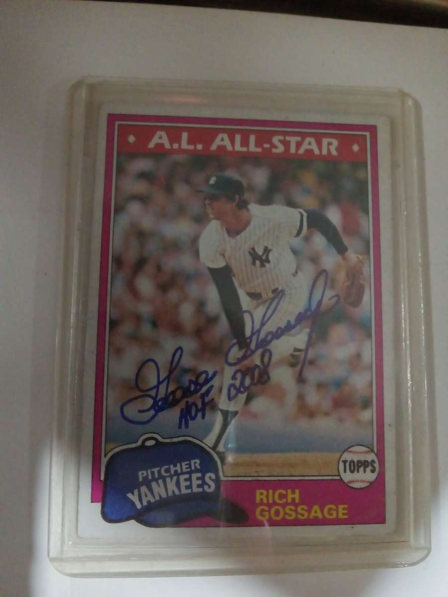 1981 topps a l all star goose gossage hof 2008