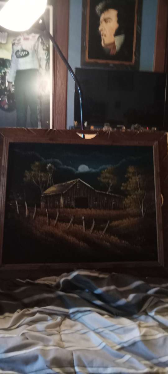 vintage velvet barn painting