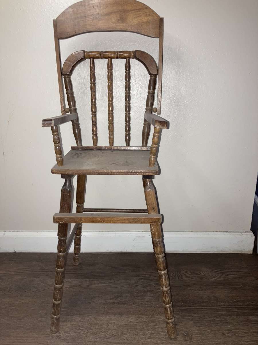 antique baby doll high chair