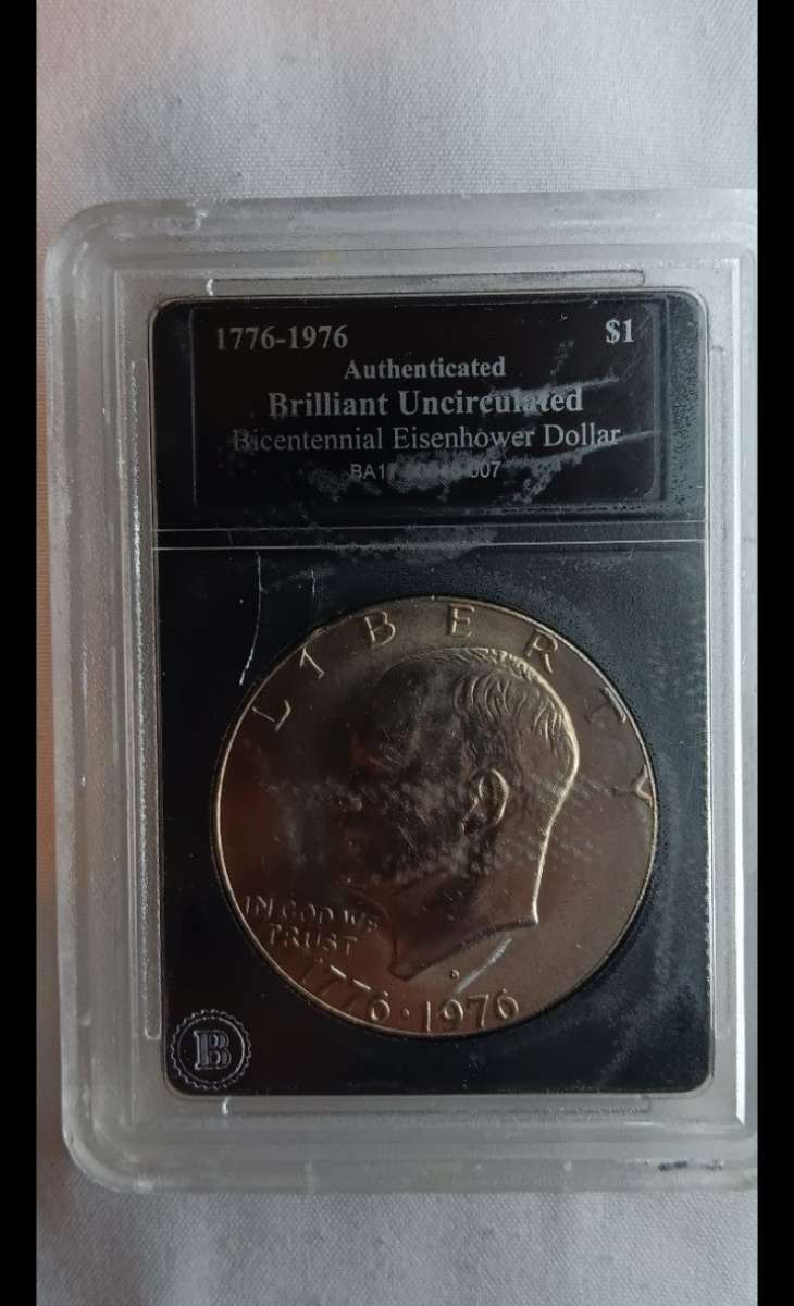 17761976 Authentic Brilliant Uncirculated Eisenhower Dollar