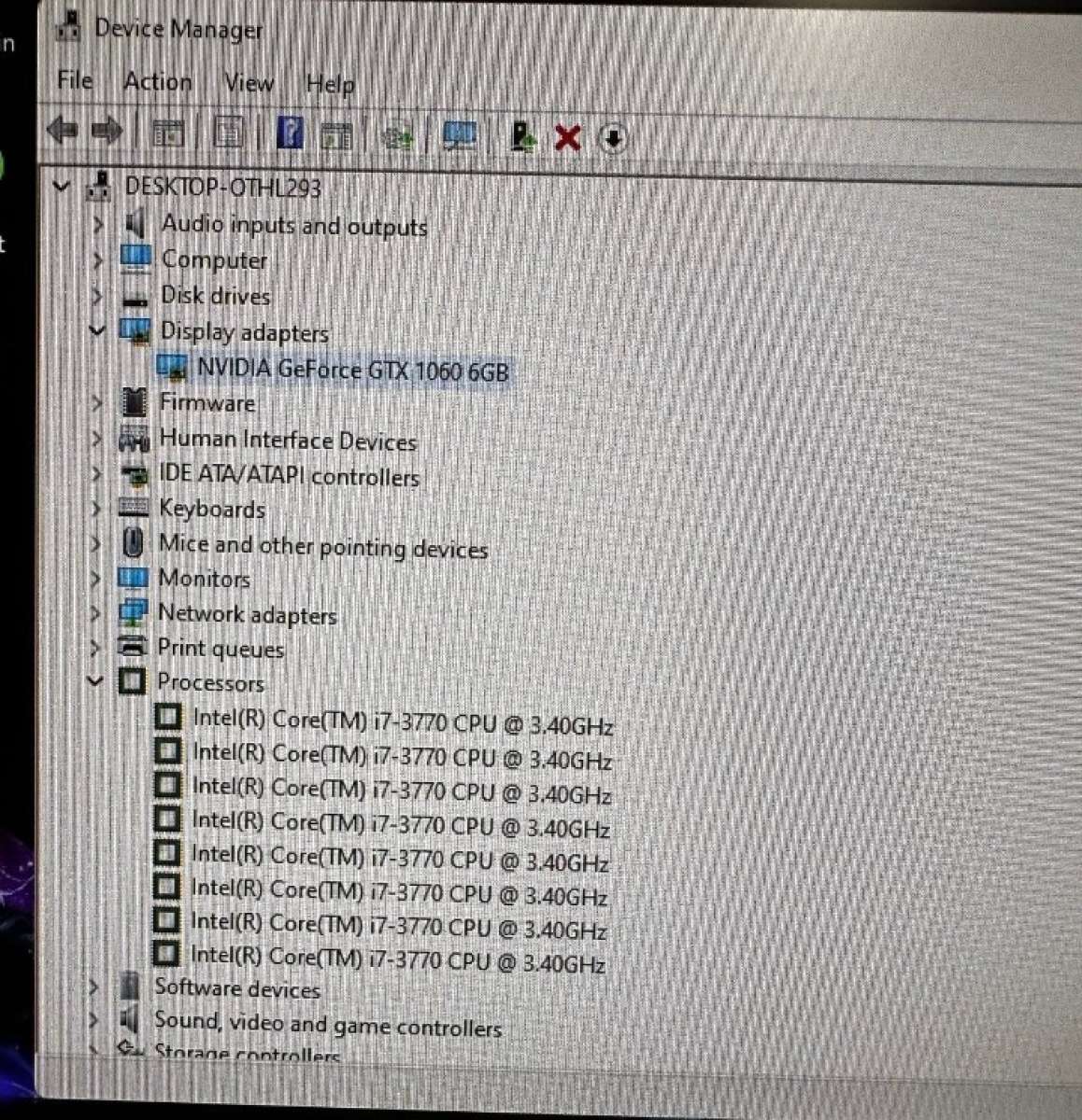 Gaming Pc  intel i7 3770  GTX 1060 6GB  RAM 16GB  SSD 1TB  W