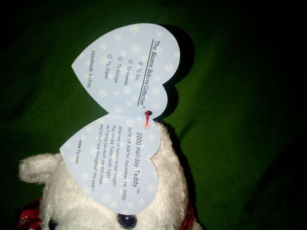 2000 Ty beanie babies holiday teddy mint selling collection