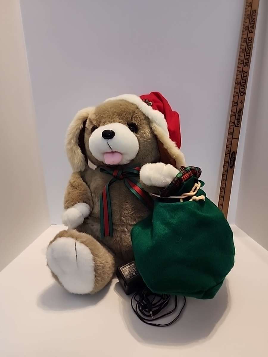 Vintage Animated Plush Dog By Santas Best