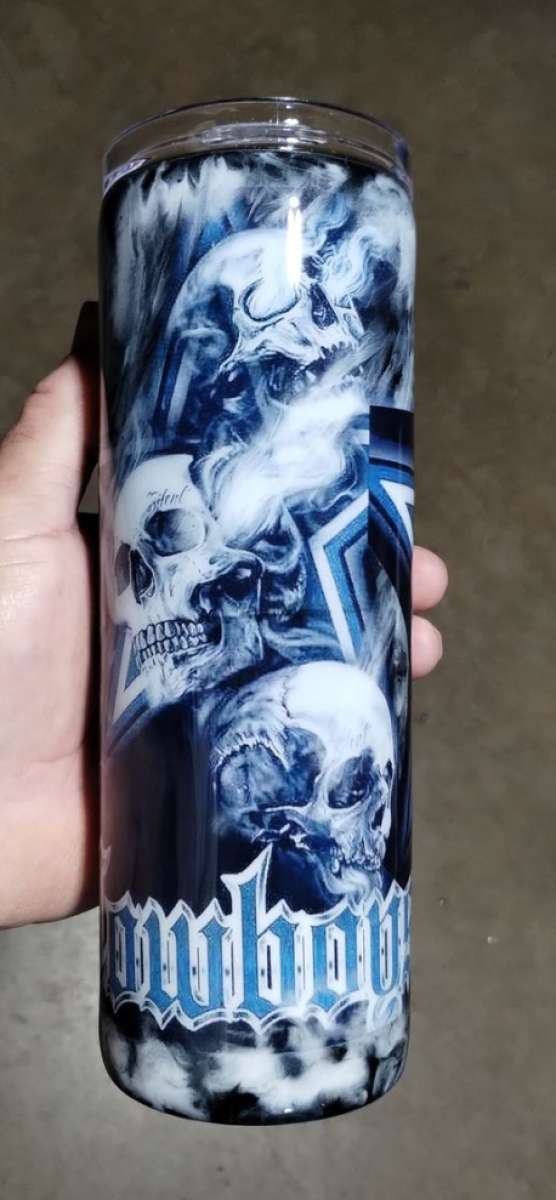 20 oz Stainless Steel Costom Skull Tumbler