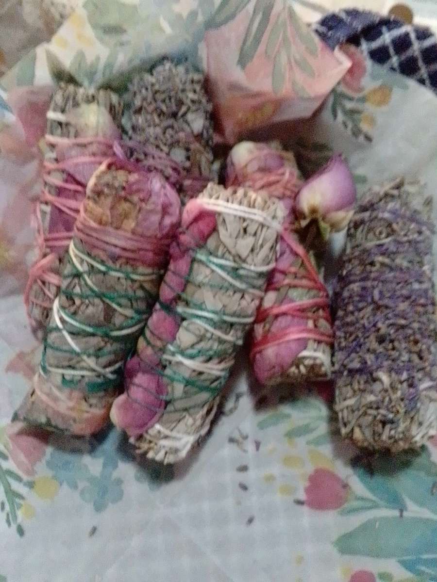 Rose smudging sage stick