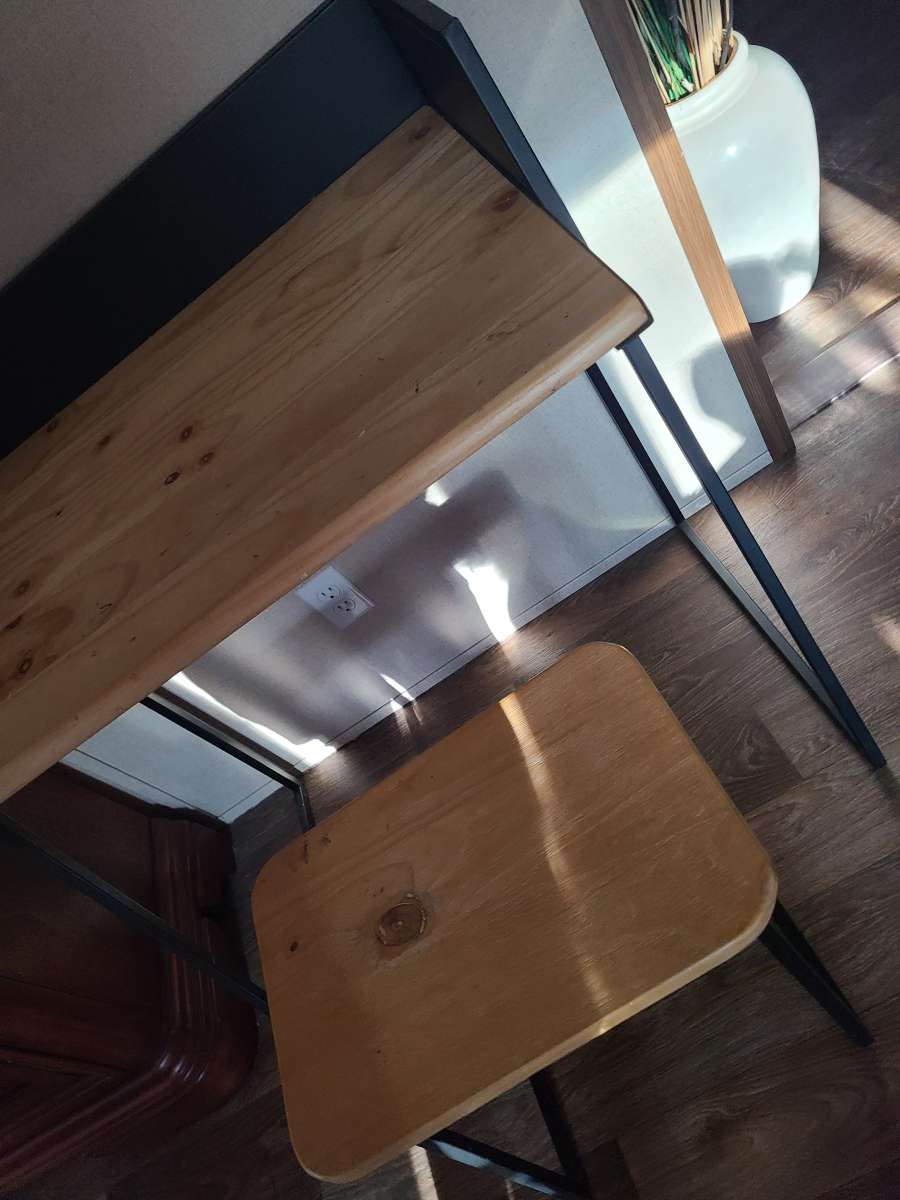 Desk Along With Stool