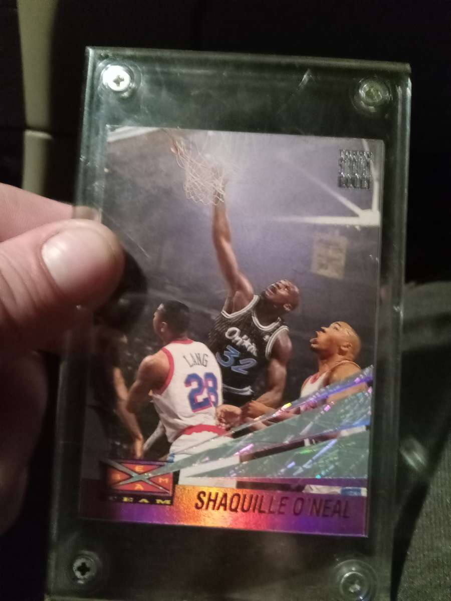 1993 Shaquille ONeal card in mint condition in a hard case