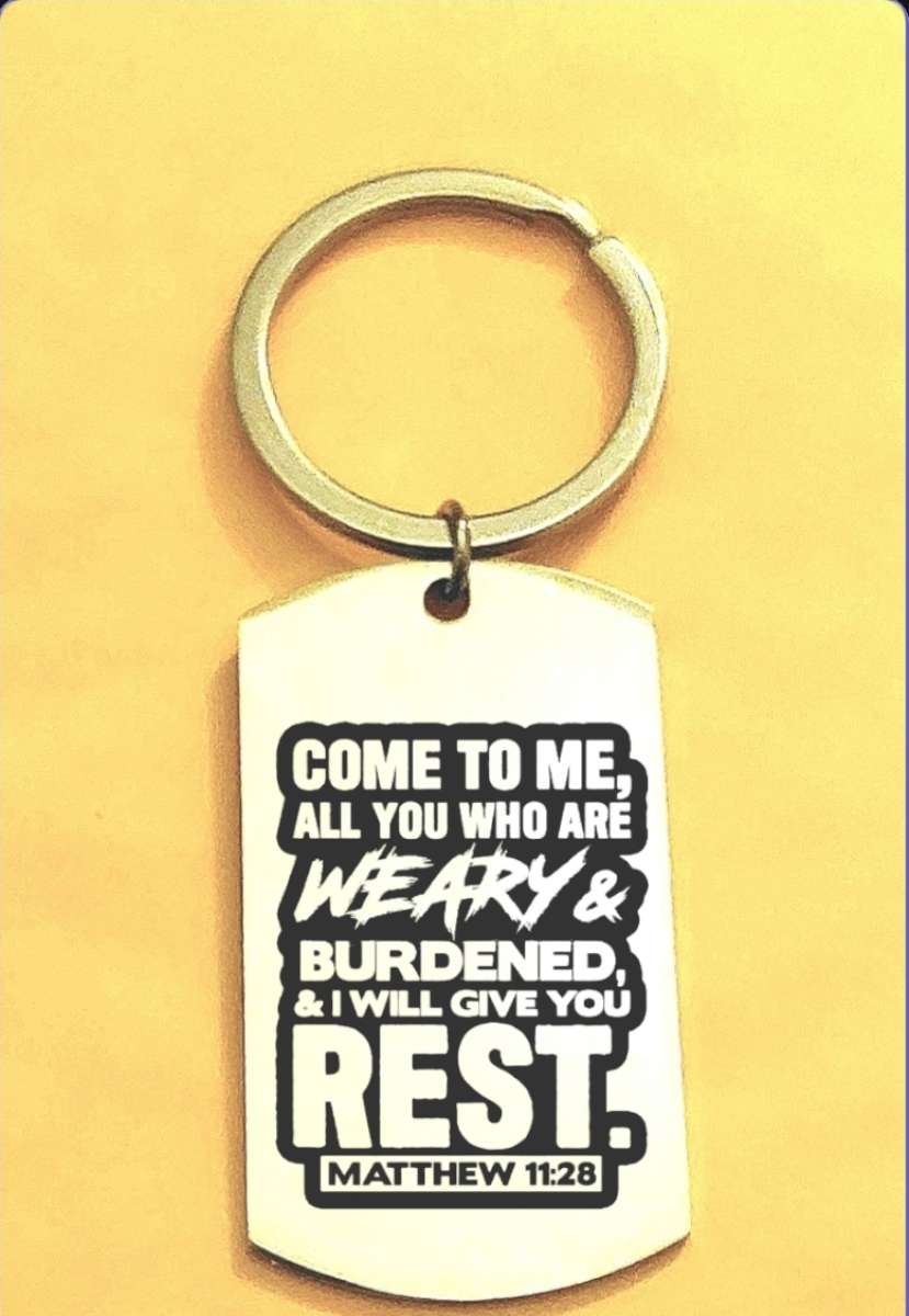 God Jesus Lord Hot Bible quote Keychain