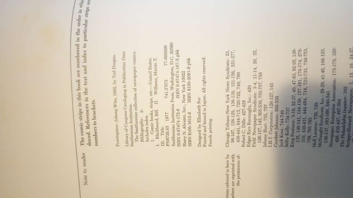 The Smithsonian Collection of Newspaper Comics Hardcover1977