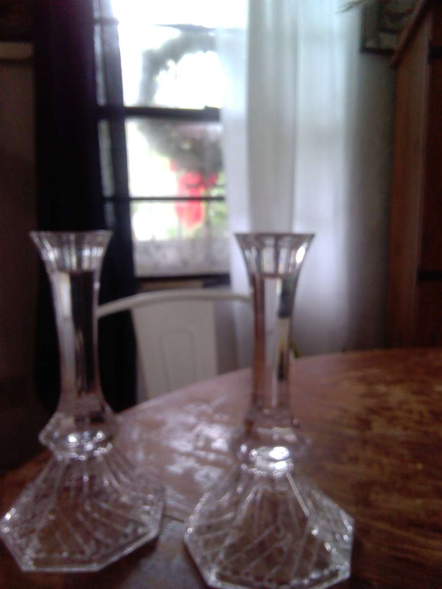crystal candle holders
