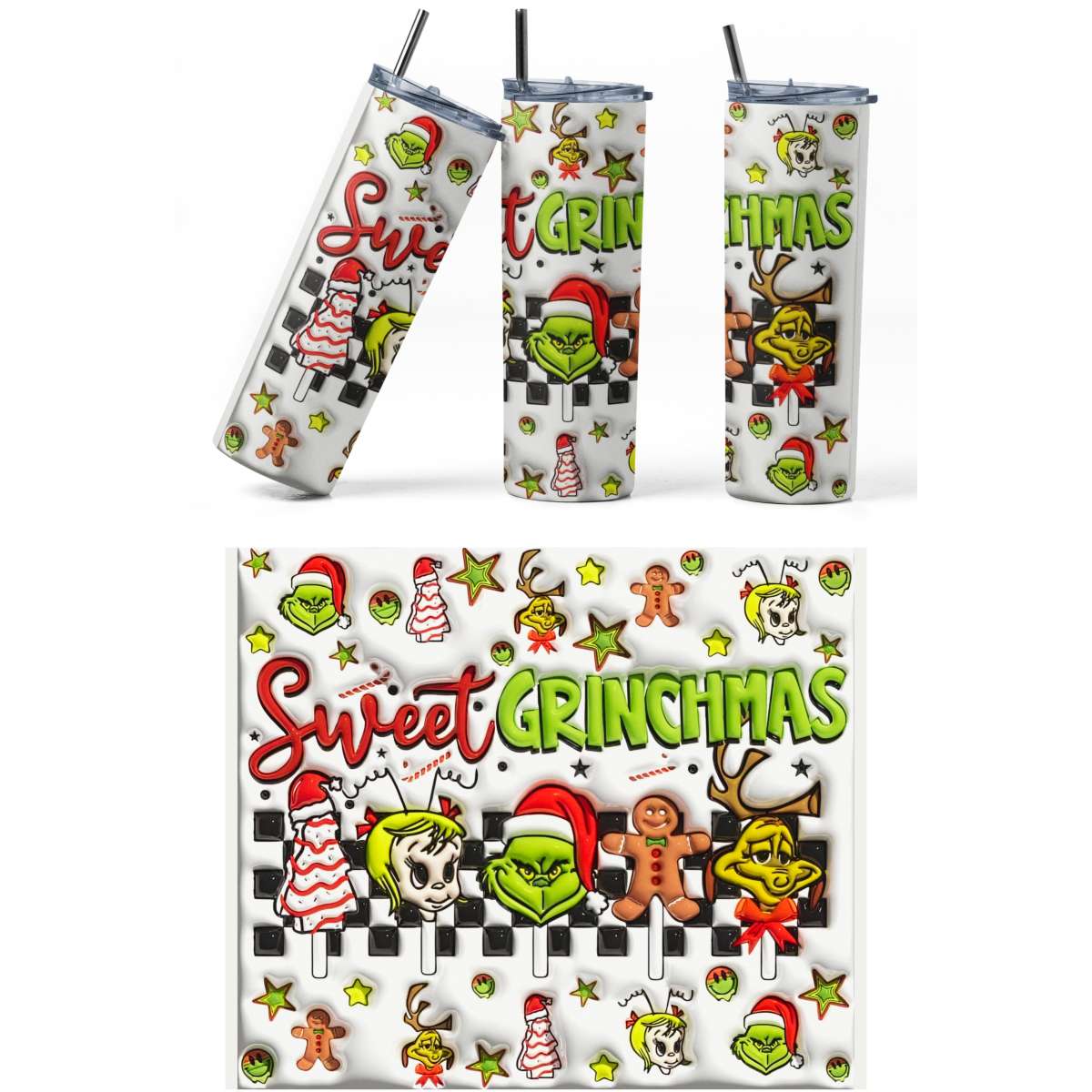 Spread Holiday Cheer Grinch Vibes 20oz Tumbler
