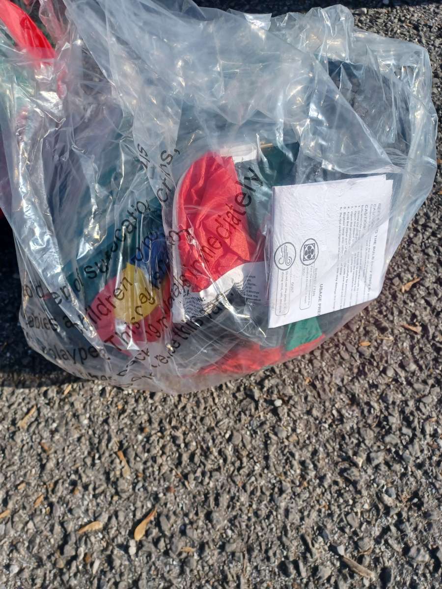 blow up Santas on an airplane