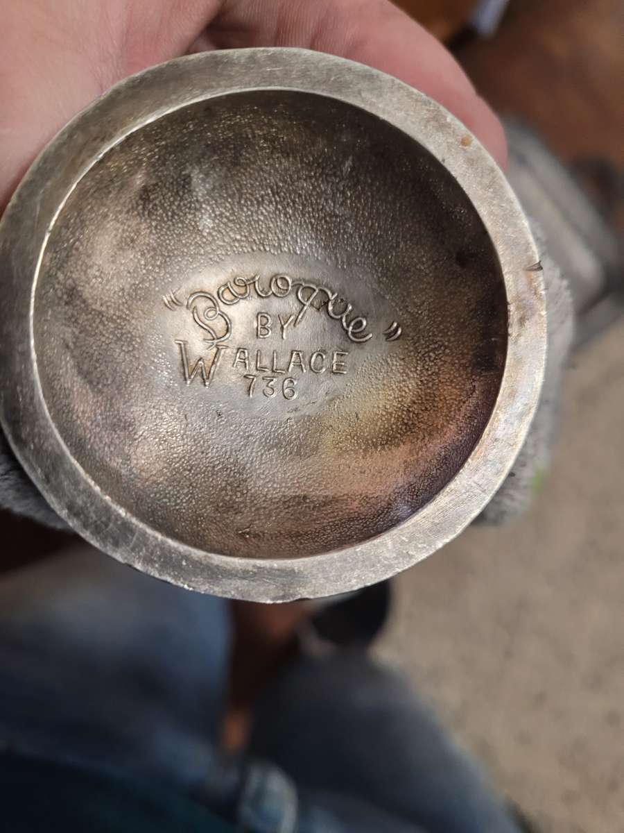 Silver candlestick holders