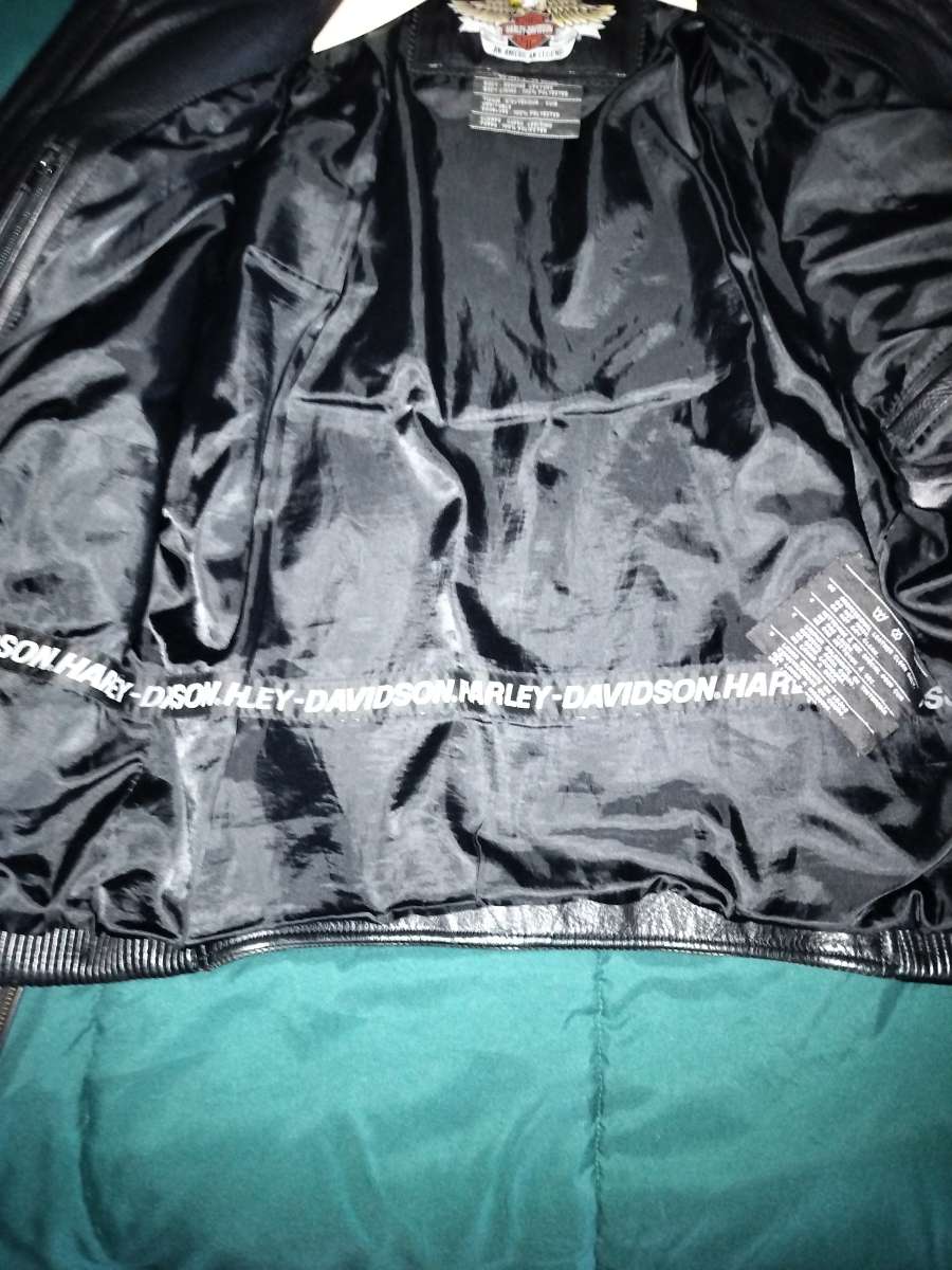 Mens leather HarleyDavidson coat