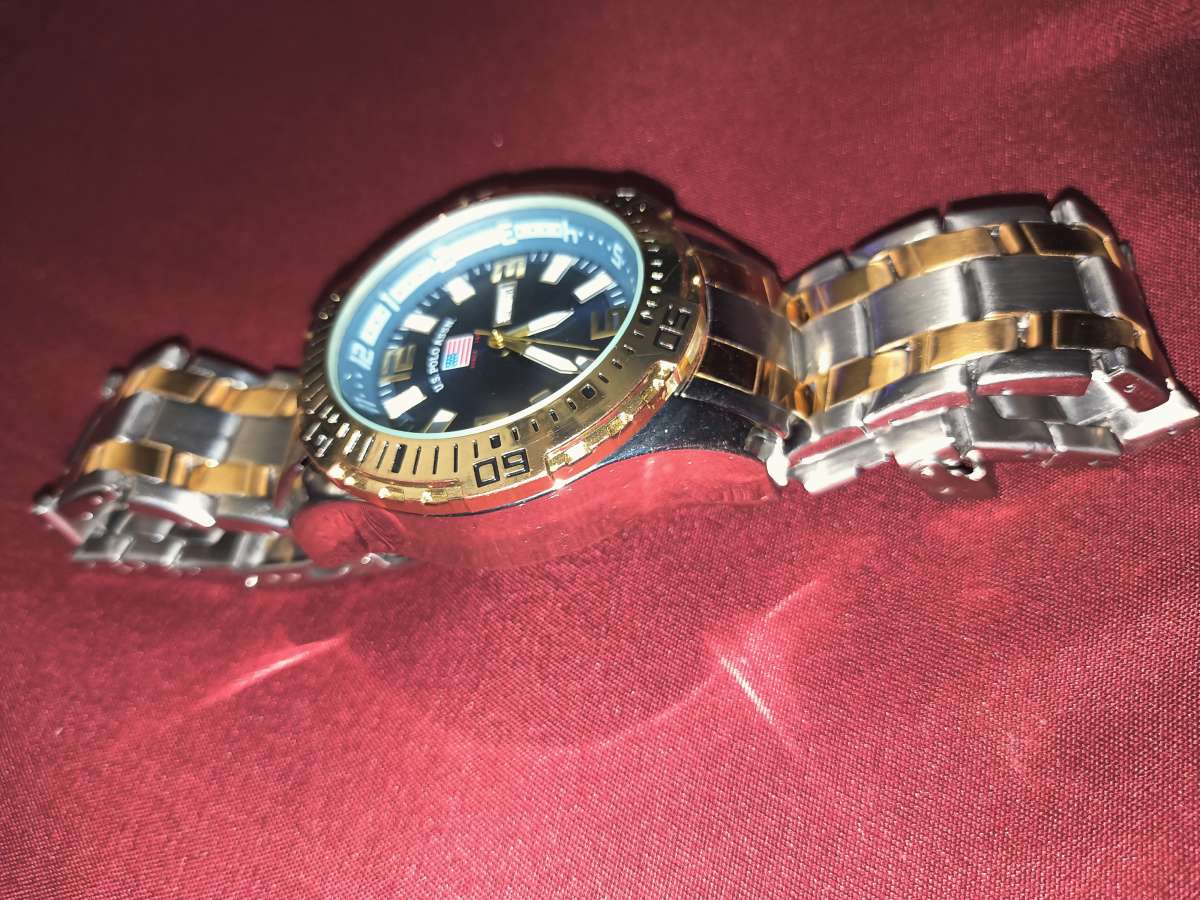 US Polo Assn Mens Blue Faced Watch