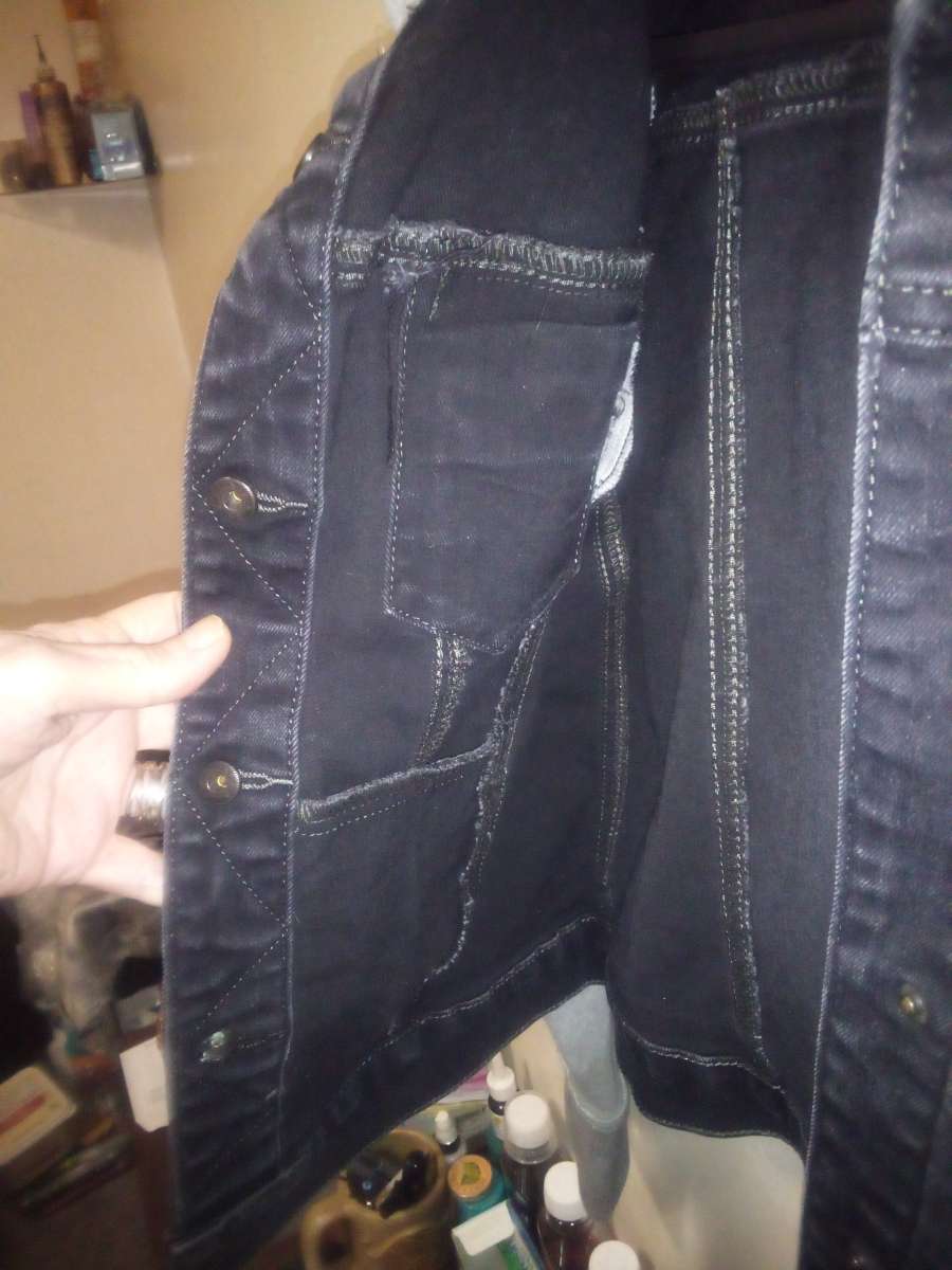 so Brand Denim Stretch Hooded Snap closure jacket