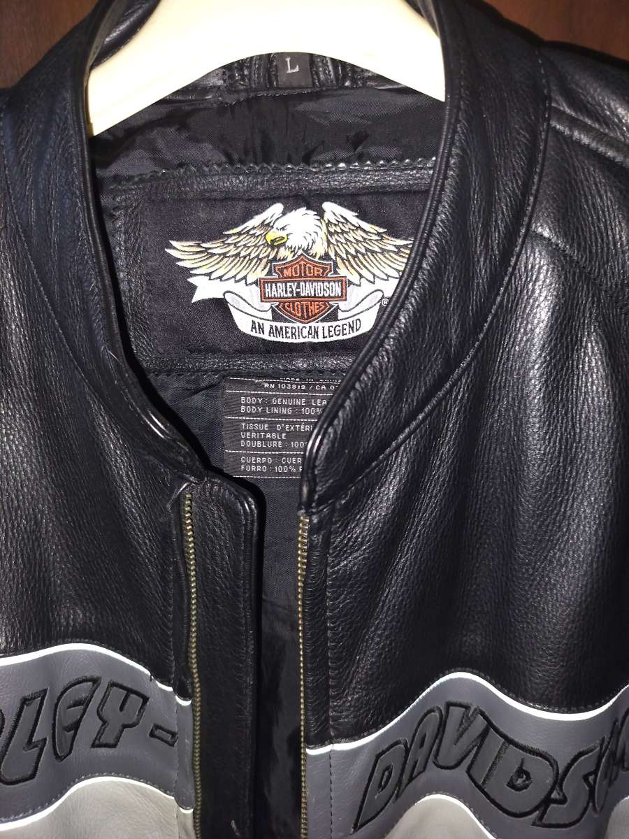 Mens leather HarleyDavidson coat
