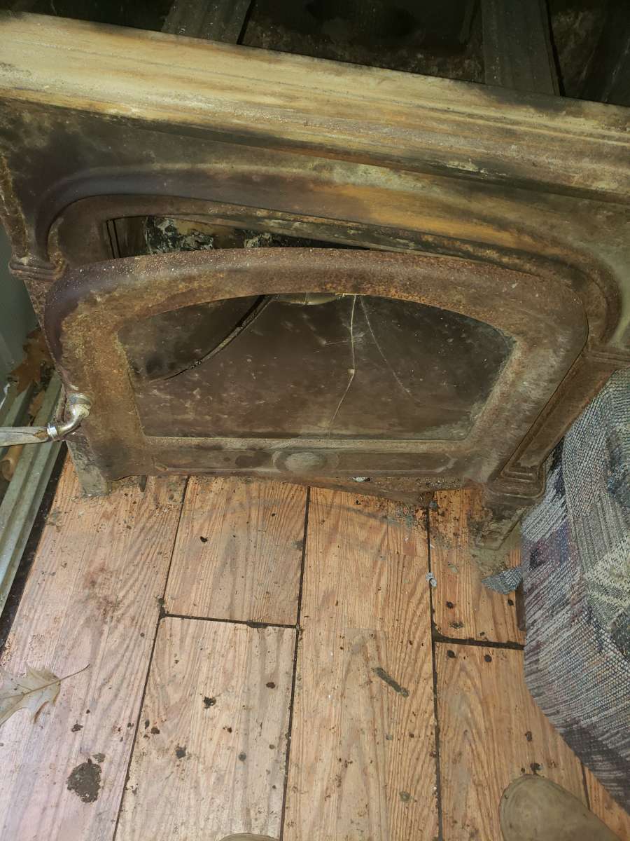 old wood stove