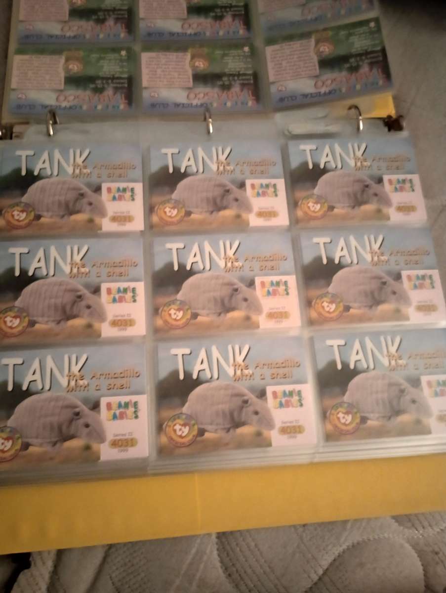 BEANIE BABIES COLLECTION CARDS IN BINDER