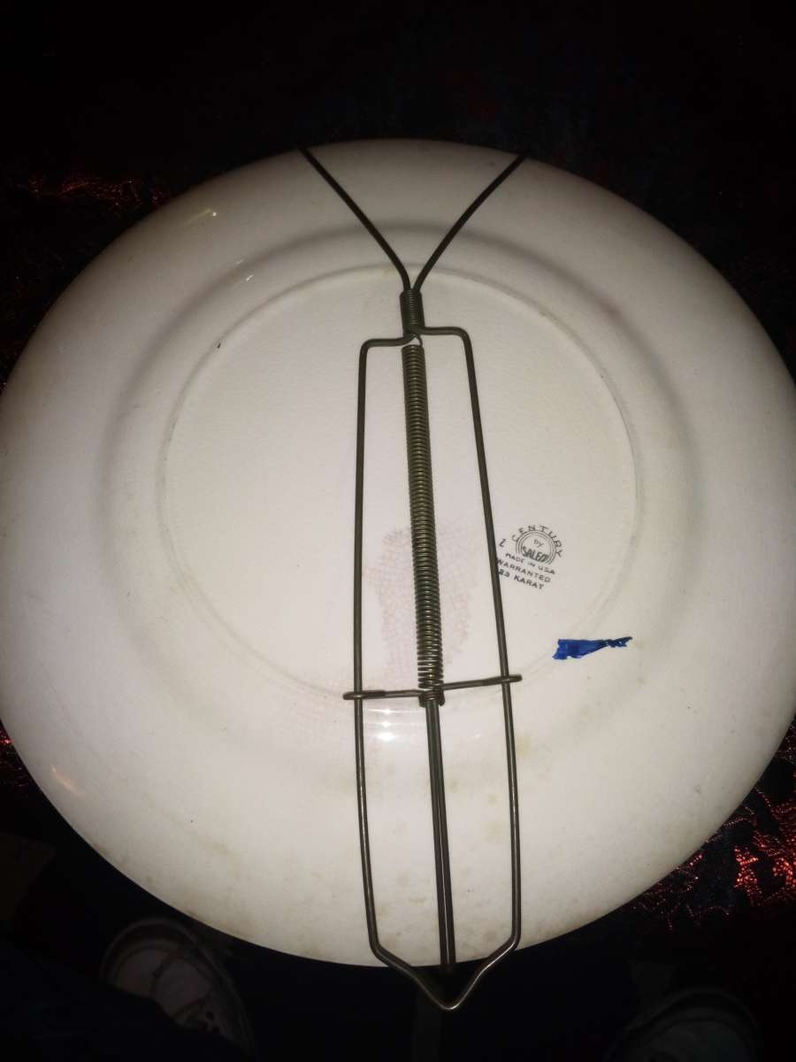 antique plate engraved with 23 karat gold