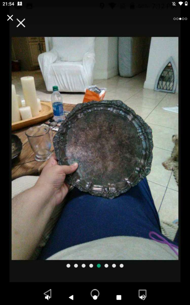 I have a heavy duty silver plated  platter