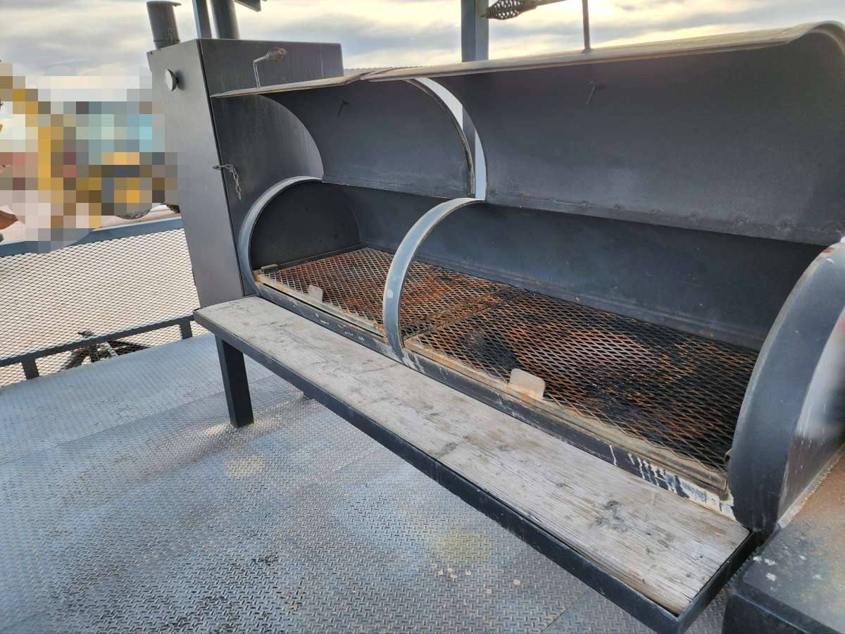 BBQ pit with trailer