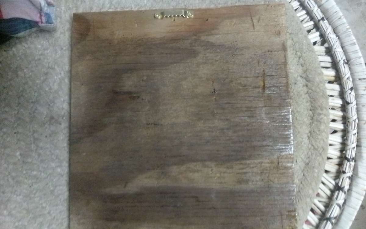 hand crafted wood burned rose plaque