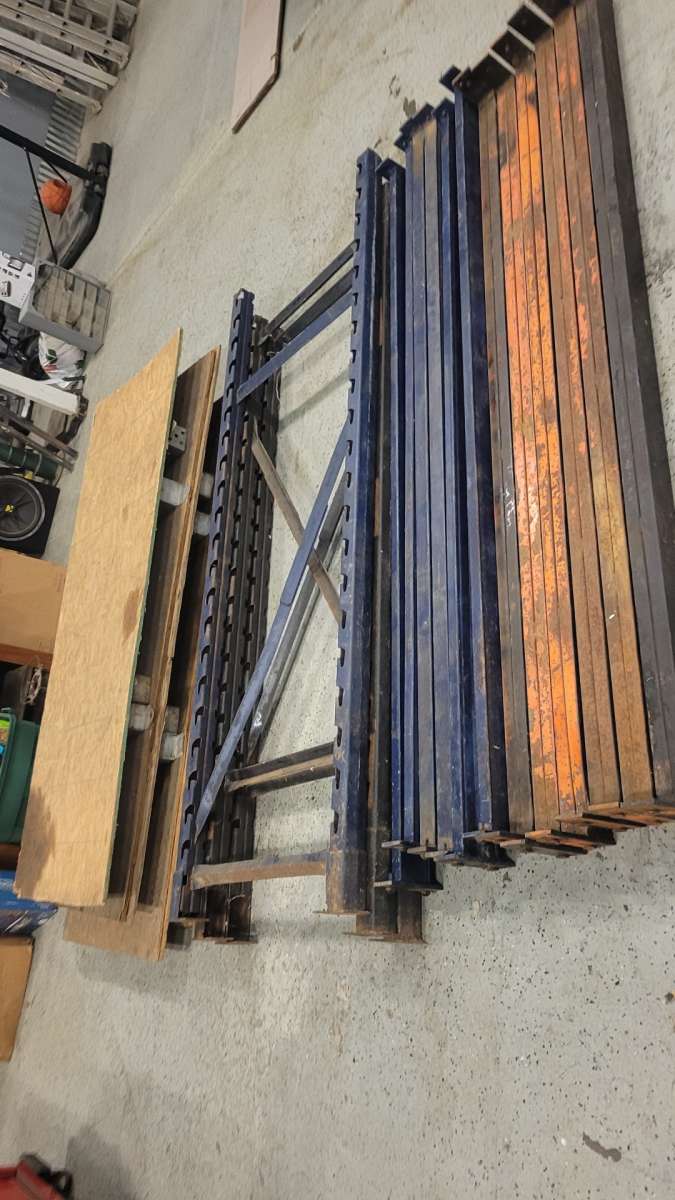 industrial shop shelving unit perfect for a garage or shop