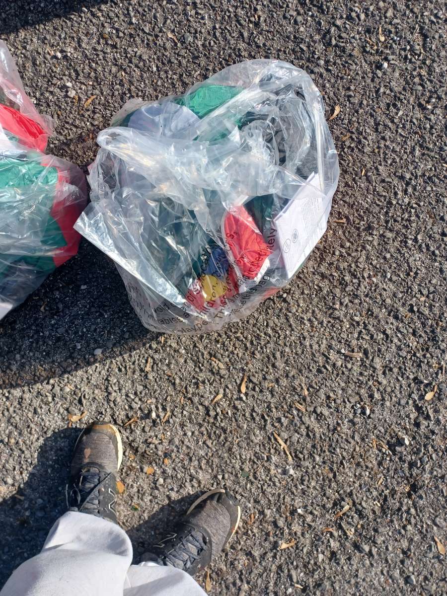 blow up Santas on an airplane