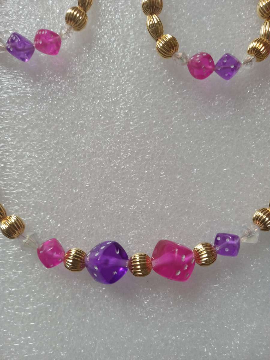 Pink and Purple Jewelry Set