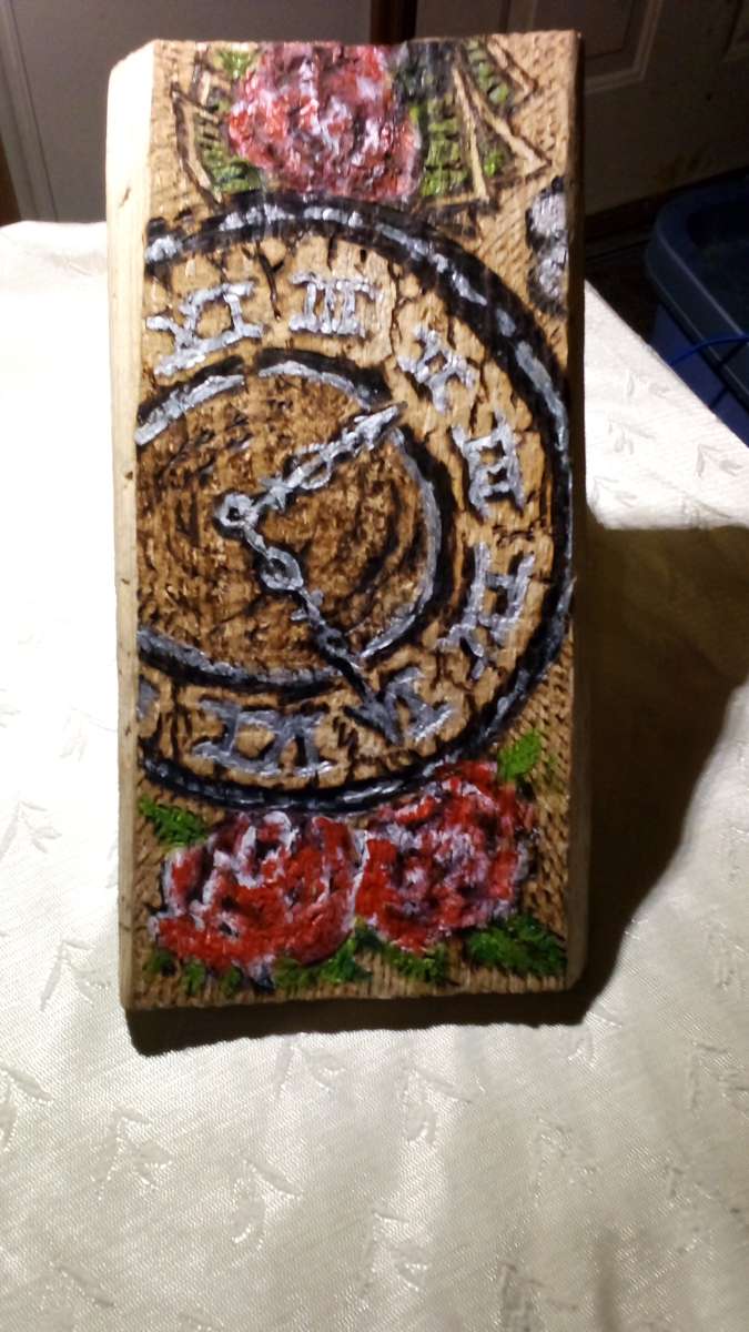 original painting wood burning