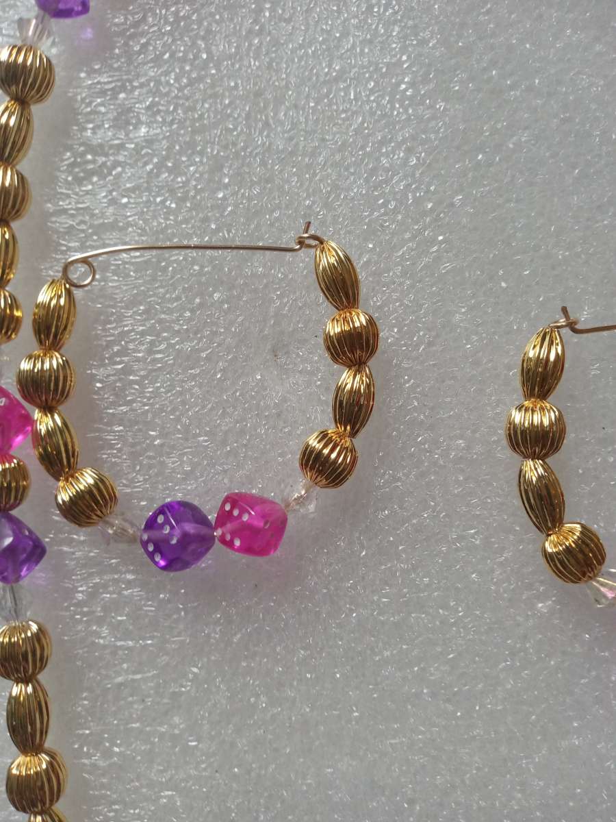 Pink and Purple Jewelry Set