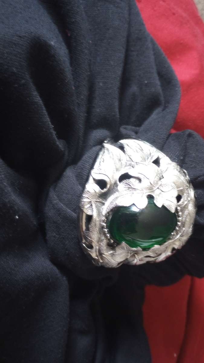 sterling silver bracelet with emerald