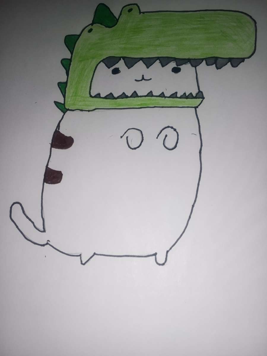 cat in costume sketch