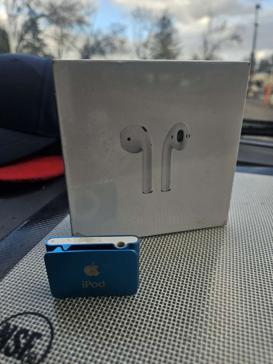 Ipod nano and brand new air pods in box