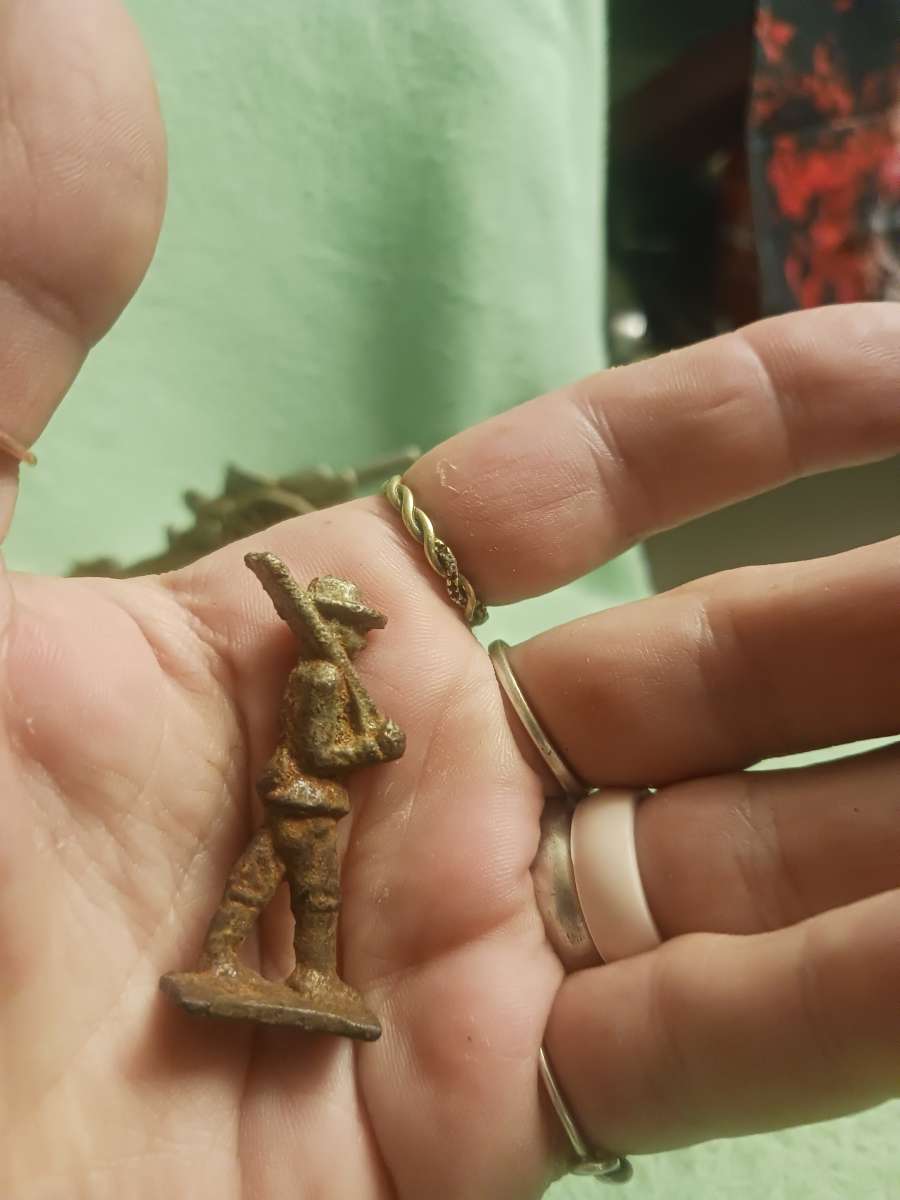 very old civil war brass figurines