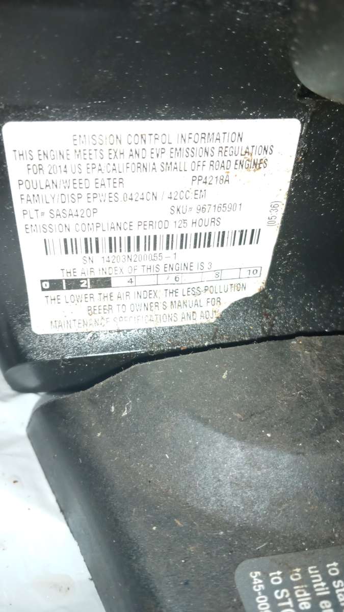 Poulan Pro chain saw pp4218a42cc